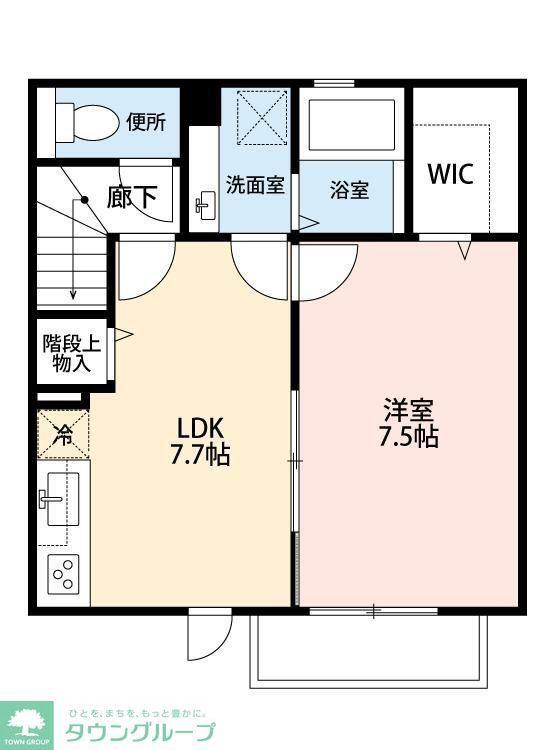 アストン・ギア(1LDK/1階)の間取り写真