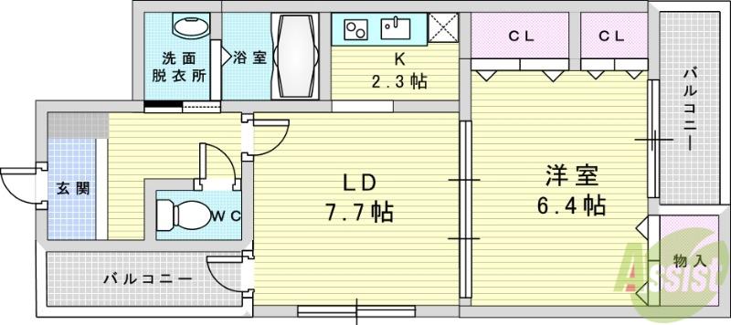 フジパレス瑞光2番館(1LDK/3階)の間取り写真
