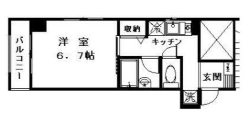 エスポワール(1K/3階)の間取り写真