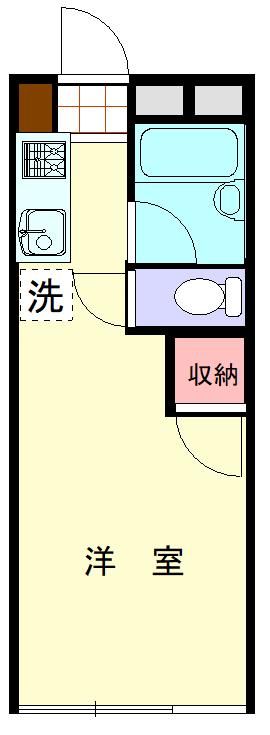 ベルメゾン(ワンルーム/3階)の間取り写真