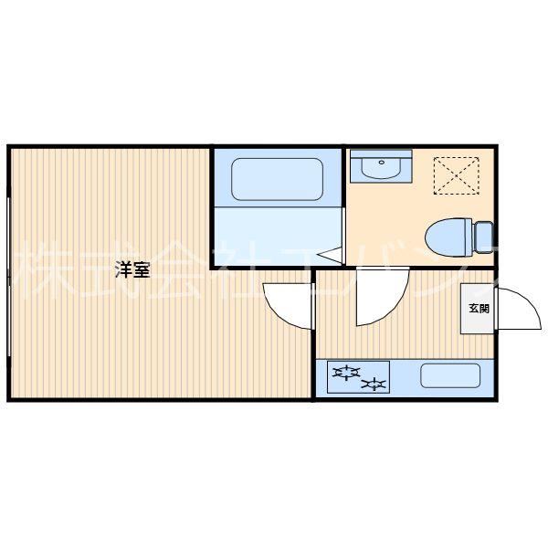 MILKOCOテラス西川口(1K/2階)の間取り写真