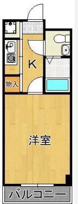 アルティ博多駅南(1K/5階)の間取り写真