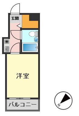 ウィンベルソロ新小岩第2(1K/1階)の間取り写真