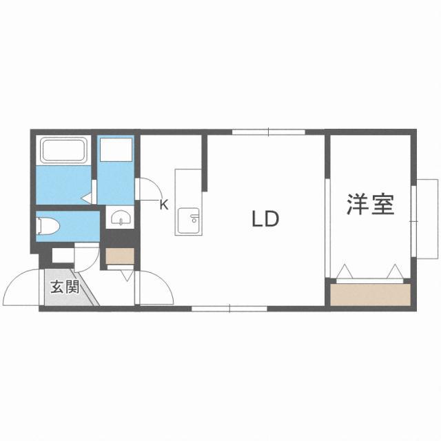 LA・DOLCEVITAラ・ドルチェビータ(1LDK/4階)の間取り写真