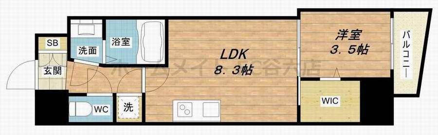 セレニテ梅田ルフレ(1LDK/2階)の間取り写真