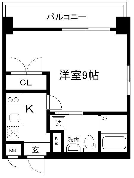 ラナップスクエア京都駅西(1K/5階)の間取り写真