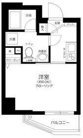  メインステージ新橋(1K/13階)の間取り写真