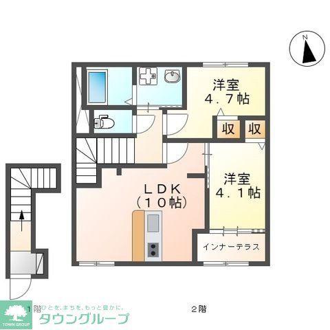 パラドール(2LDK/2階)の間取り写真