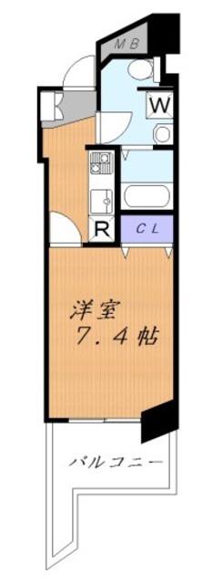 FUJIKYU10(1K/2階)の間取り写真