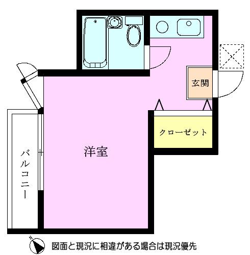 ヴィレッジSHIMA(1K/2階)の間取り写真