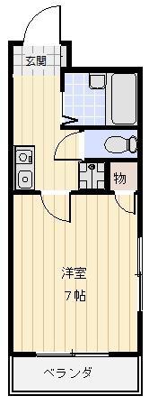 リッチライフX(1K/3階)の間取り写真