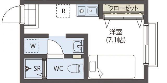 SIESTAVILLA橋本VERDE(ワンルーム/3階)の間取り写真