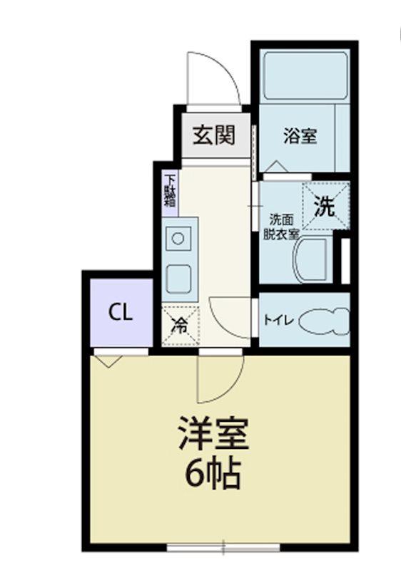 FREUDE(1K/1階)の間取り写真