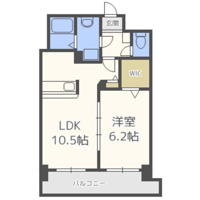 カーサビアンカ(1LDK/1階)の間取り写真