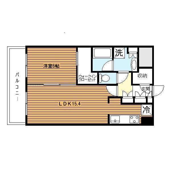 パークタワー横浜ステーションプレミア(1LDK/8階)の間取り写真