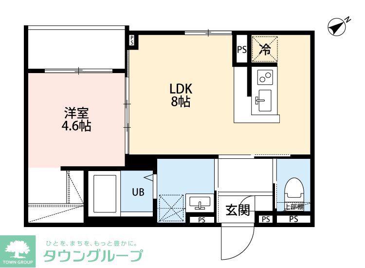 ROBOT HOME 中河原(1LDK/2階)の間取り写真