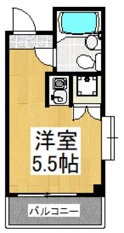 プロスパー久米川(ワンルーム/3階)の間取り写真