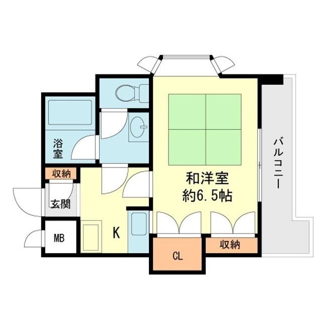 白木原ロイヤルハイツ(1K/5階)の間取り写真
