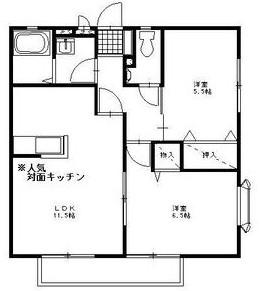 サンパール新島(2LDK/2階)の間取り写真