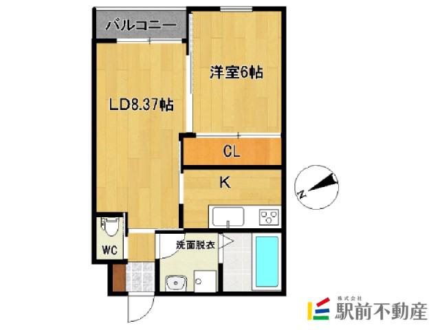 ティアラ(1LDK/1階)の間取り写真