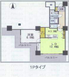 品川シーサイドビュータワー1(1LDK/9階)の間取り写真