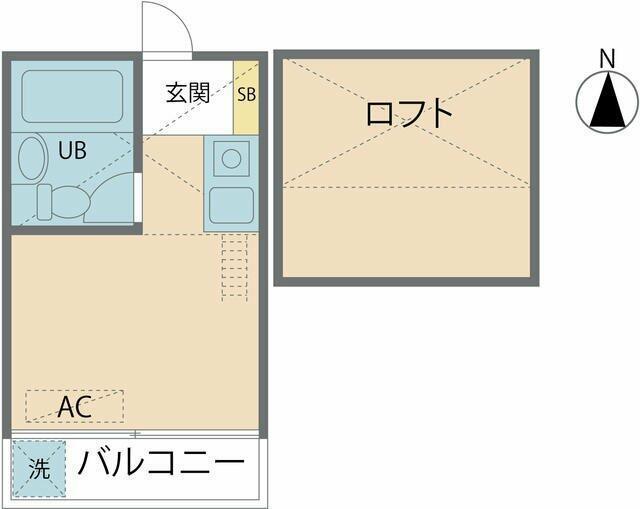 オリス田無南(ワンルーム/1階)の間取り写真