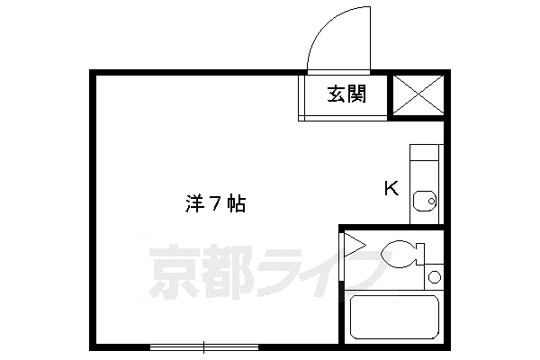 ノーザンライツII(ワンルーム/3階)の間取り写真