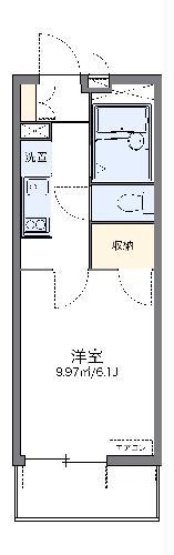 レオパレス大森南(1K/1階)の間取り写真