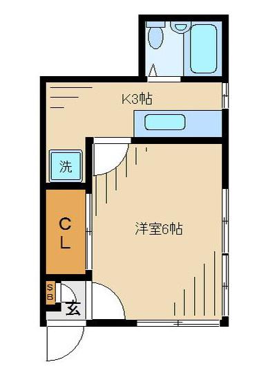 伊東コーポ(1K/2階)の間取り写真