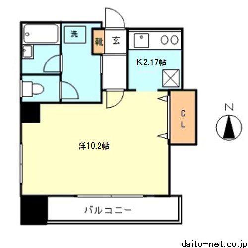 クレスト875(ワンルーム/3階)の間取り写真