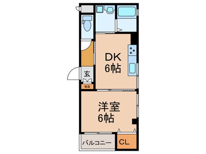 COMFY TENNOJI(1DK/1階)の間取り写真