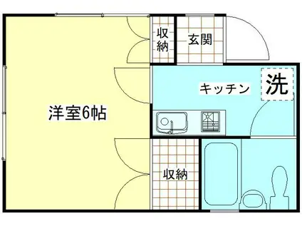 YSハイム(1K/2階)の間取り写真