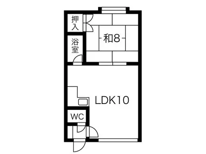 第2大倉荘(1LDK/2階)の間取り写真