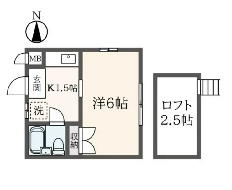 タウンハウス国立 2階階 間取り