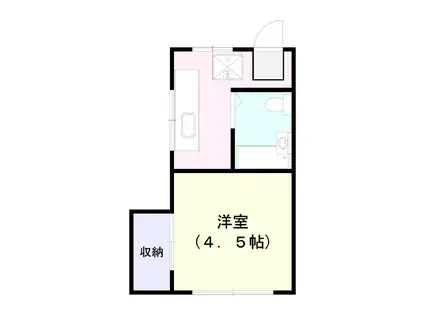 長栄コーポA棟(1K/2階)の間取り写真