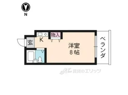 森田マンション西棟(ワンルーム/1階)の間取り写真