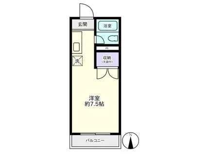 セントラルコーポ・クロッカスカン(ワンルーム/3階)の間取り写真