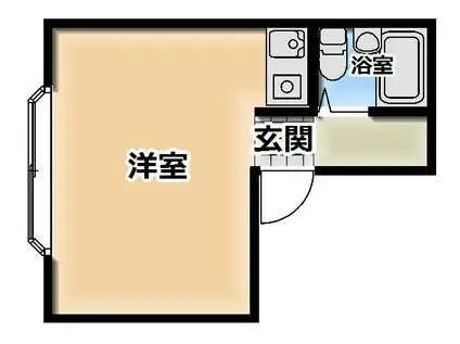 北巣本ハイツ(ワンルーム/3階)の間取り写真
