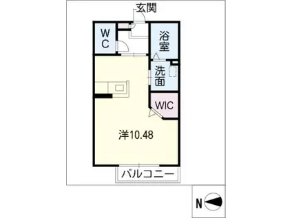 AC岡崎II(1K/2階)の間取り写真