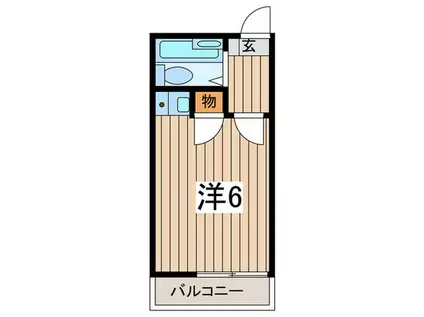 開成ハイツ(ワンルーム/1階)の間取り写真