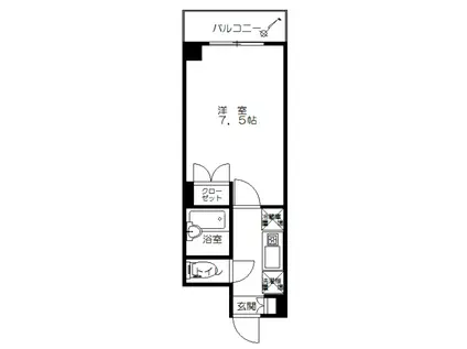 佐藤第1マンション(1K/1階)の間取り写真