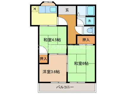 田中アパート(3K/2階)の間取り写真