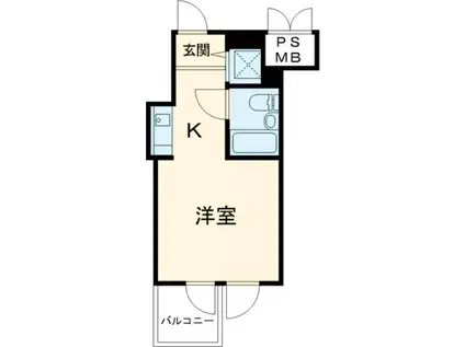 扶桑ハイツ経堂(ワンルーム/4階)の間取り写真