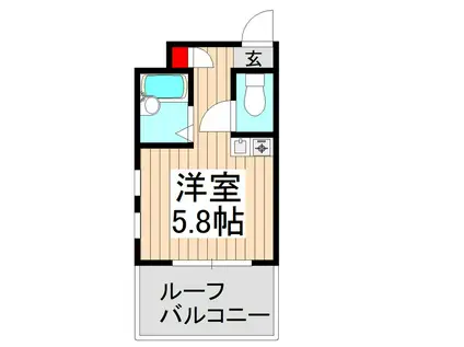 ファインビレッジ朝志ヶ丘(ワンルーム/1階)の間取り写真