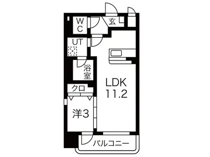 パール香ノ美(1LDK/2階)の間取り写真