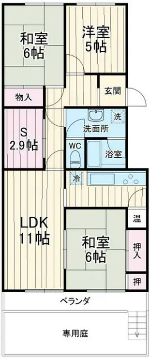 花見川ロイヤルマンション 1階階 間取り