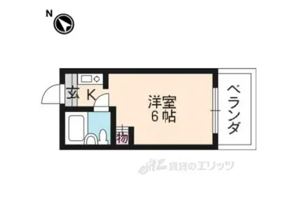 ハイツ玉川Ⅳ(ワンルーム/3階)の間取り写真