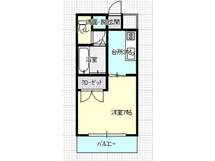 サンライズ原口(1K/5階)の間取り写真