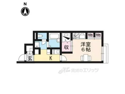 レオパレス篠山(1K/2階)の間取り写真