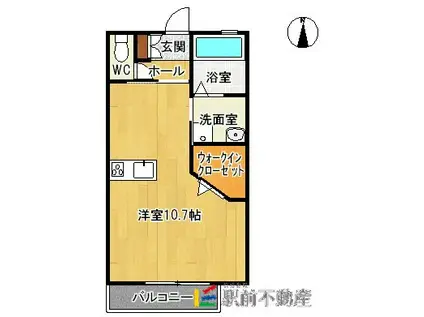 シャーメゾンベシーノ佐大A(ワンルーム/1階)の間取り写真